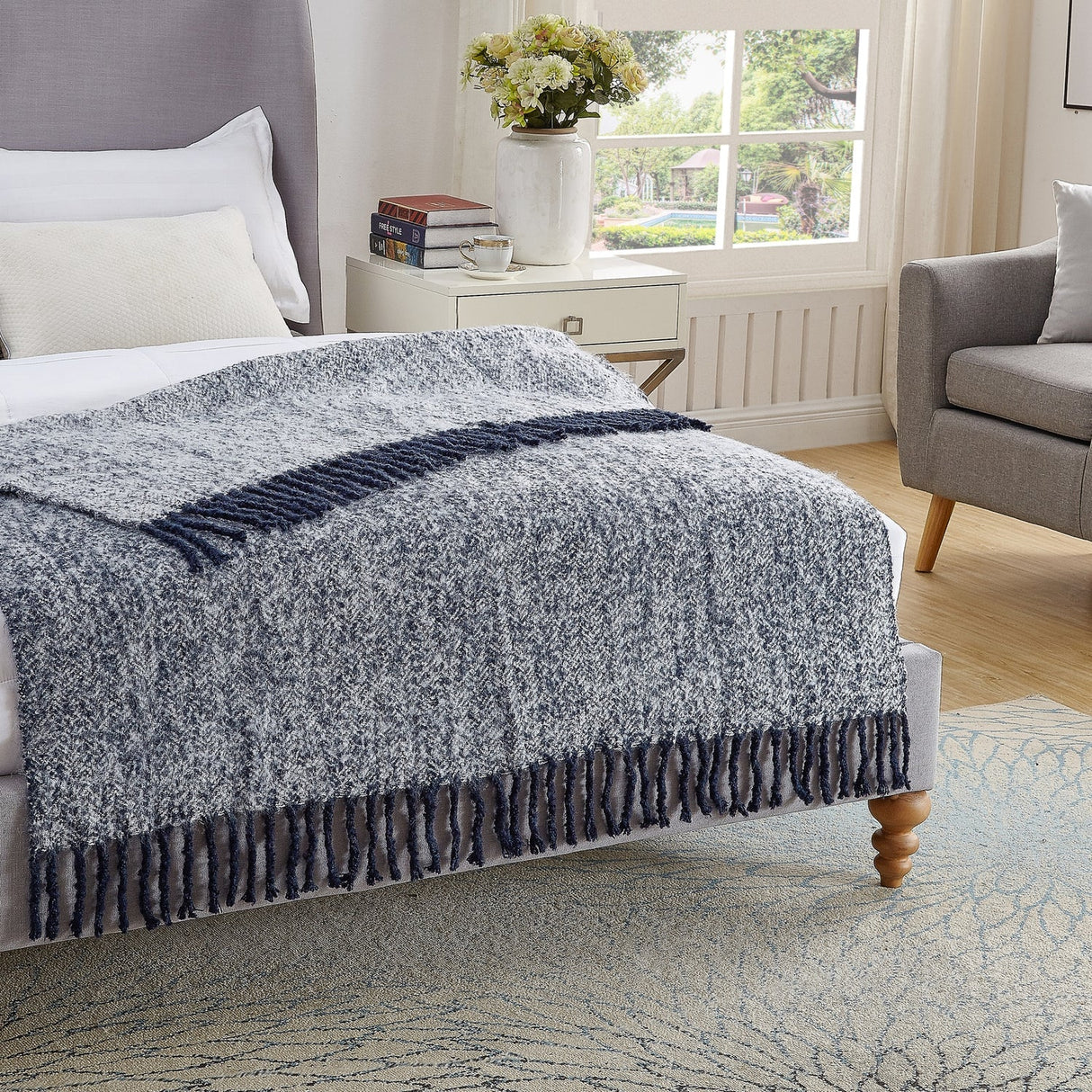 Samara Faux Mohair Throw