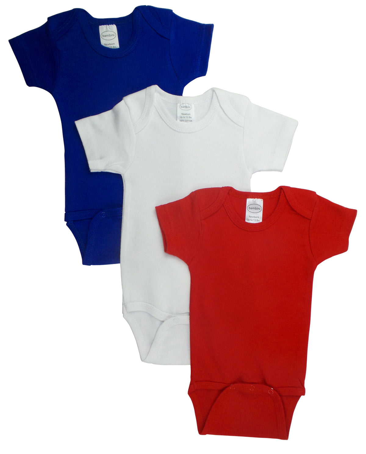 Red Bodysuit One Piece (Pack of 3)