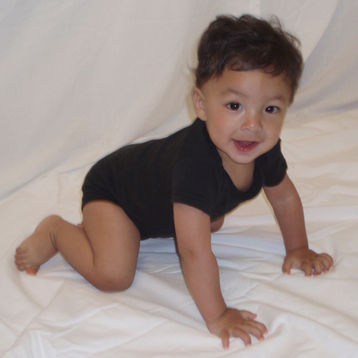 Black Interlock Short Sleeve One Piece