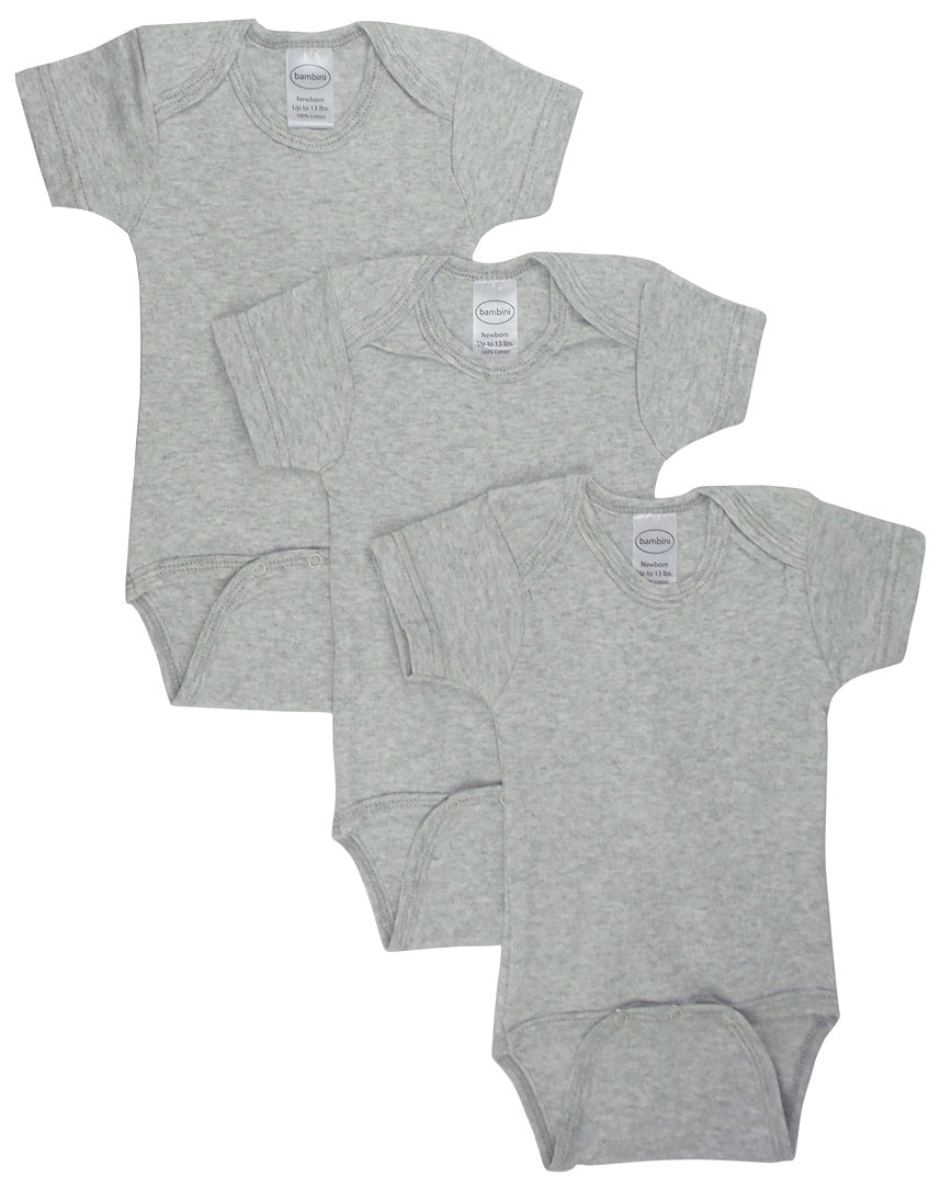 Grey Bodysuit One Piece (Pack of 3)