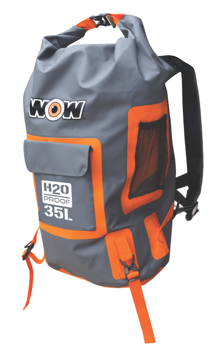 WOW Sports H2O Proof Dry Backpack in Orange with Adjustable Strap (18-5110O) by Jupiter Gear