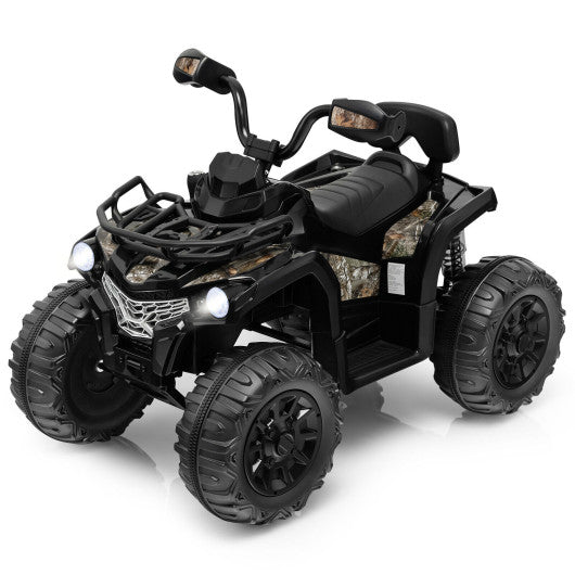 12V Kids Ride On ATV 4 Wheeler with MP3 and Headlights-Black