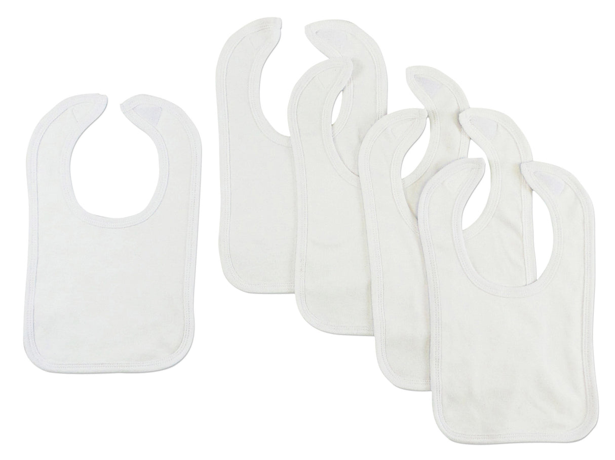 White Interlock Bib (Pack of 5)