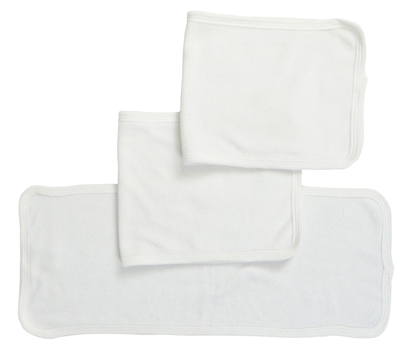 Baby Burpcloth With White Trim (Pack of 3)