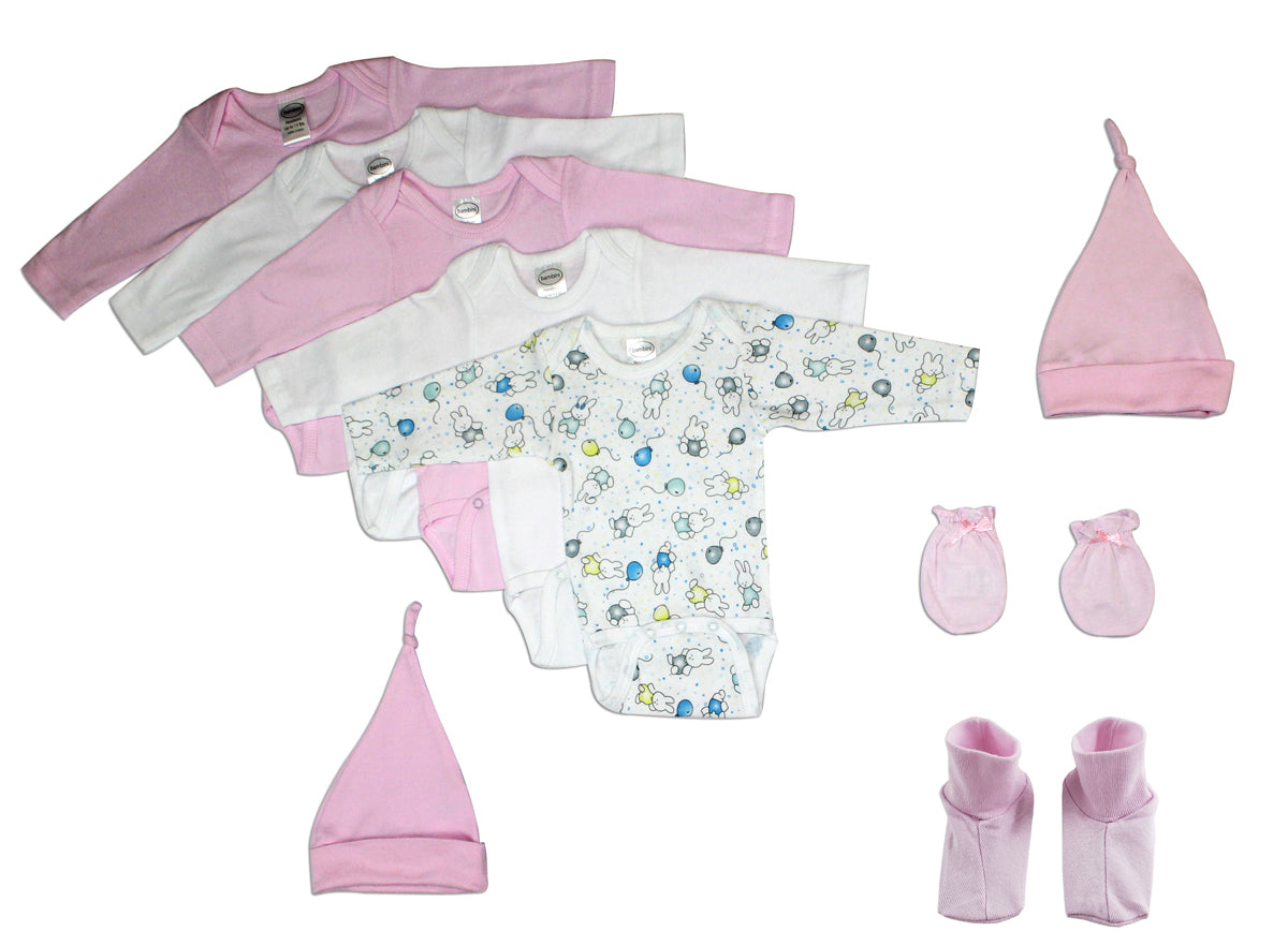 Baby Girl 9 Pc Layette Sets