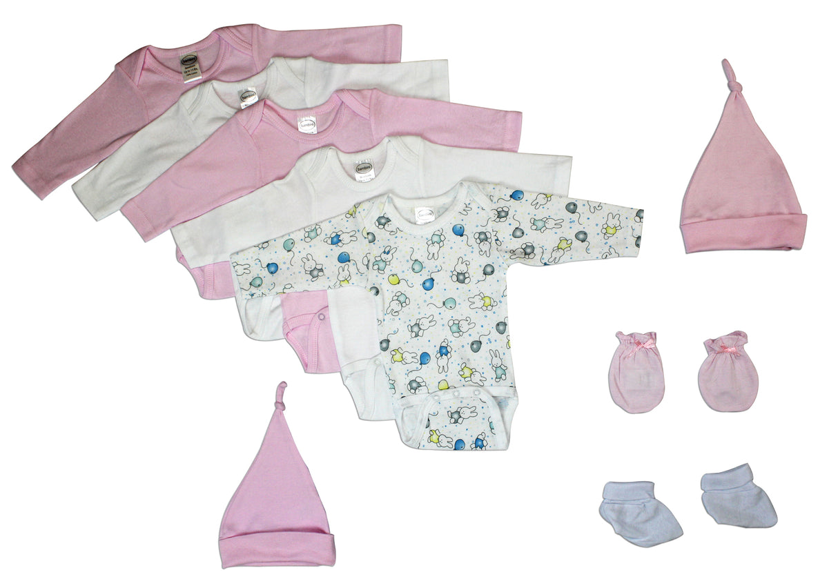 Newborn Baby Girl 9 Pc Layette Baby Shower Gift Set