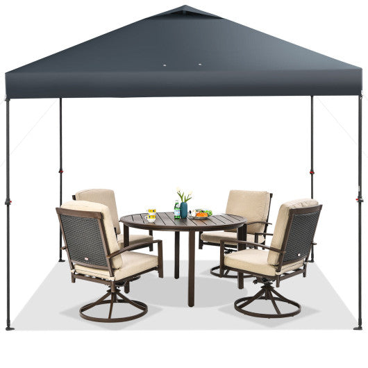 10 x 10 Feet Foldable Outdoor Instant Pop-up Canopy with Carry Bag-Gray