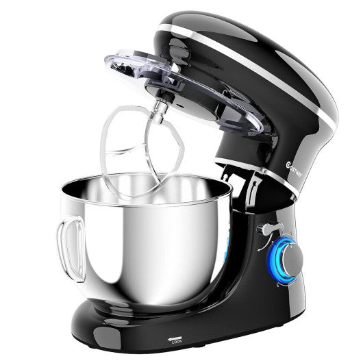 6.3 Qt 6 Speed 660W Tilt-Head Food Stand Mixer-Black