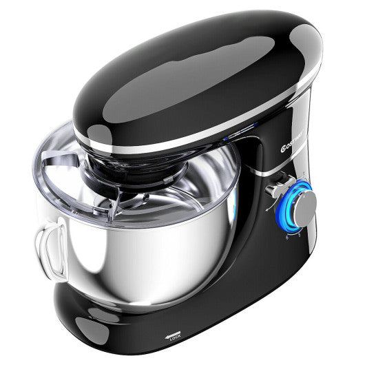 6.3 Qt 6 Speed 660W Tilt-Head Food Stand Mixer-Black
