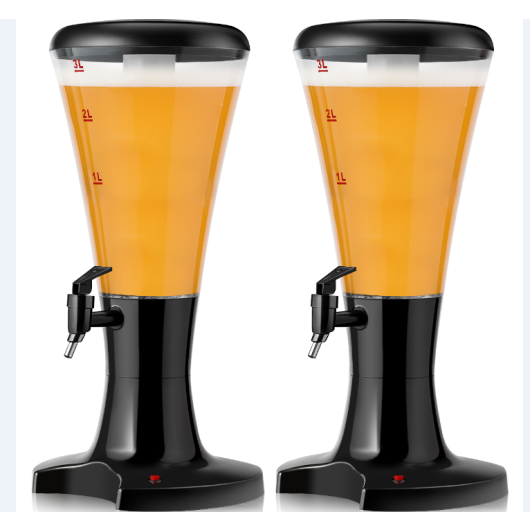 3L Draft Beer Tower Dispenser with LED Lights