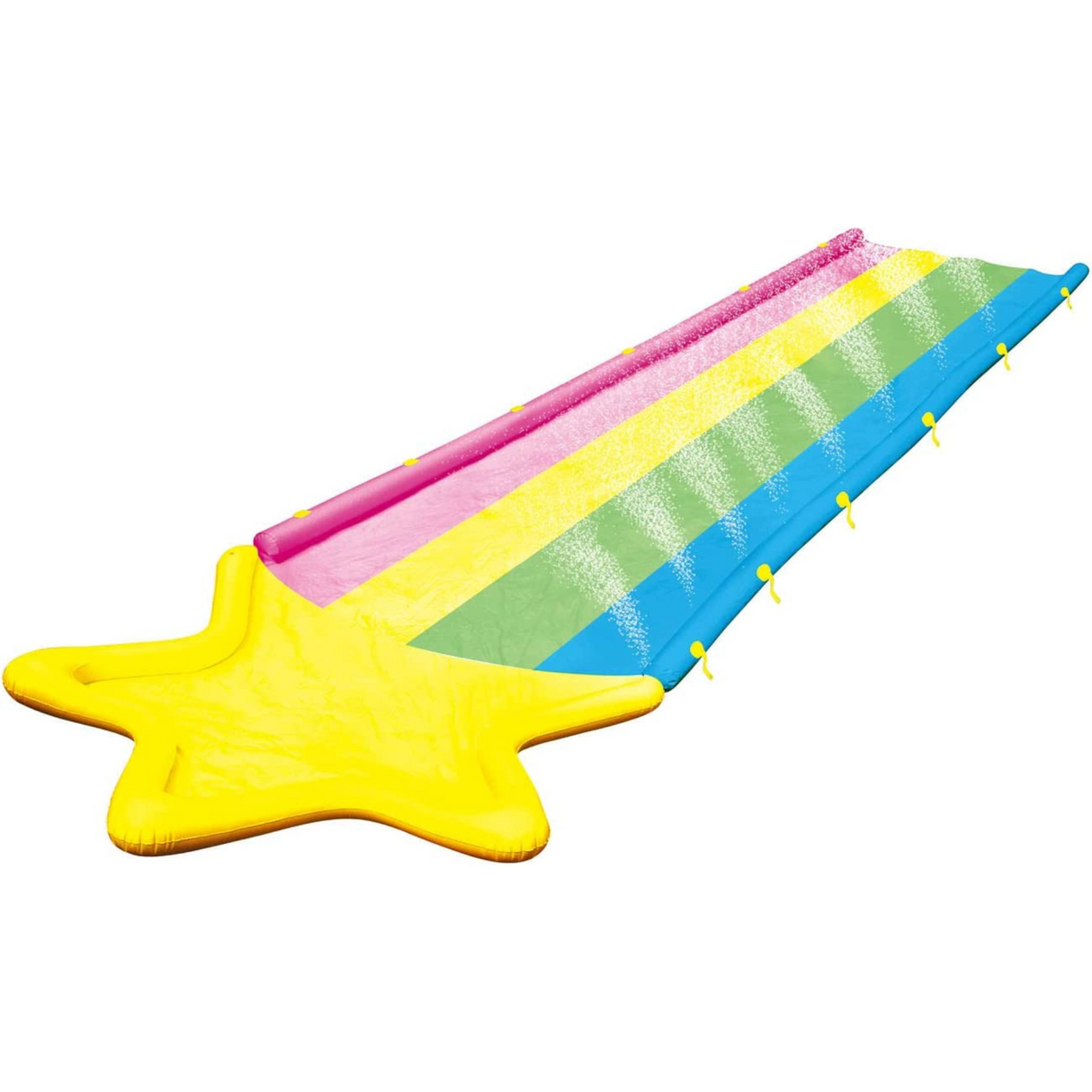 WOW Sports 40' x 8' Rainbow Star Super Slide with 2 Inflatable Sleds (21-2520-WOW) by Jupiter Gear
