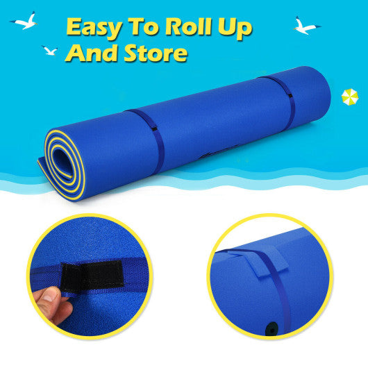 9' x 6' 3 Layer Floating Water Pad Foam Mat -Blue