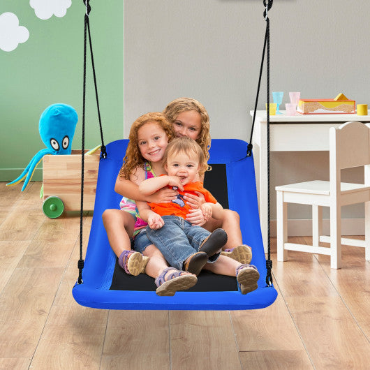 700lb Giant 60 Inch Skycurve Platform Tree Swing for Kids and Adults-Blue