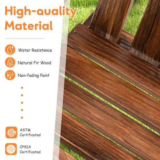 2 Person Adirondack Chair with High Backrest