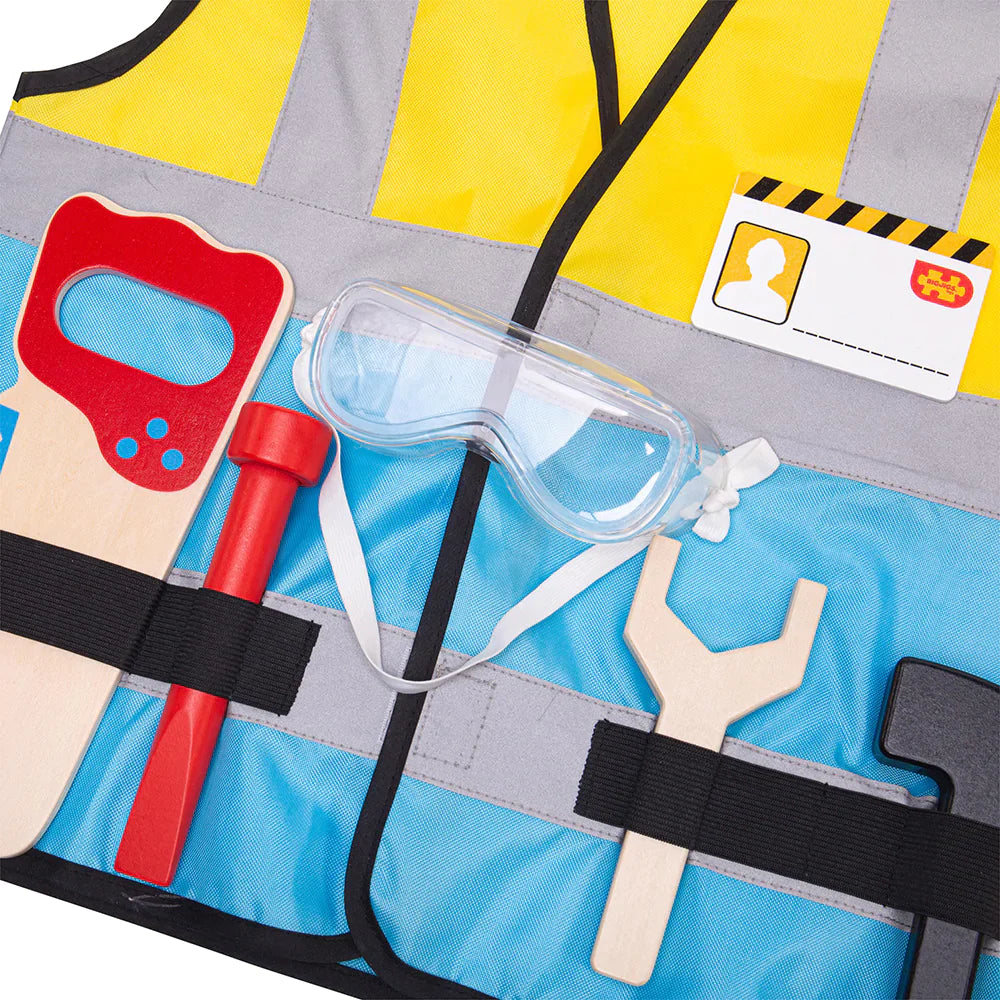Builder Dress Up (Without Helmet) by Bigjigs Toys US