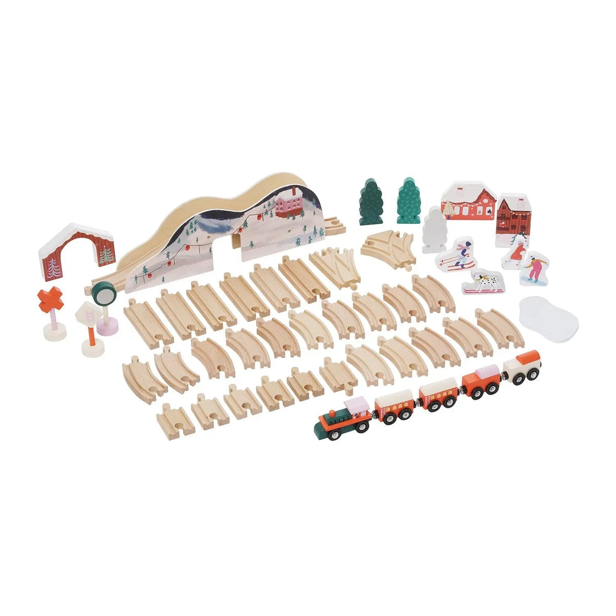 Alpine Express Wooden Toy Train Set by Manhattan Toy