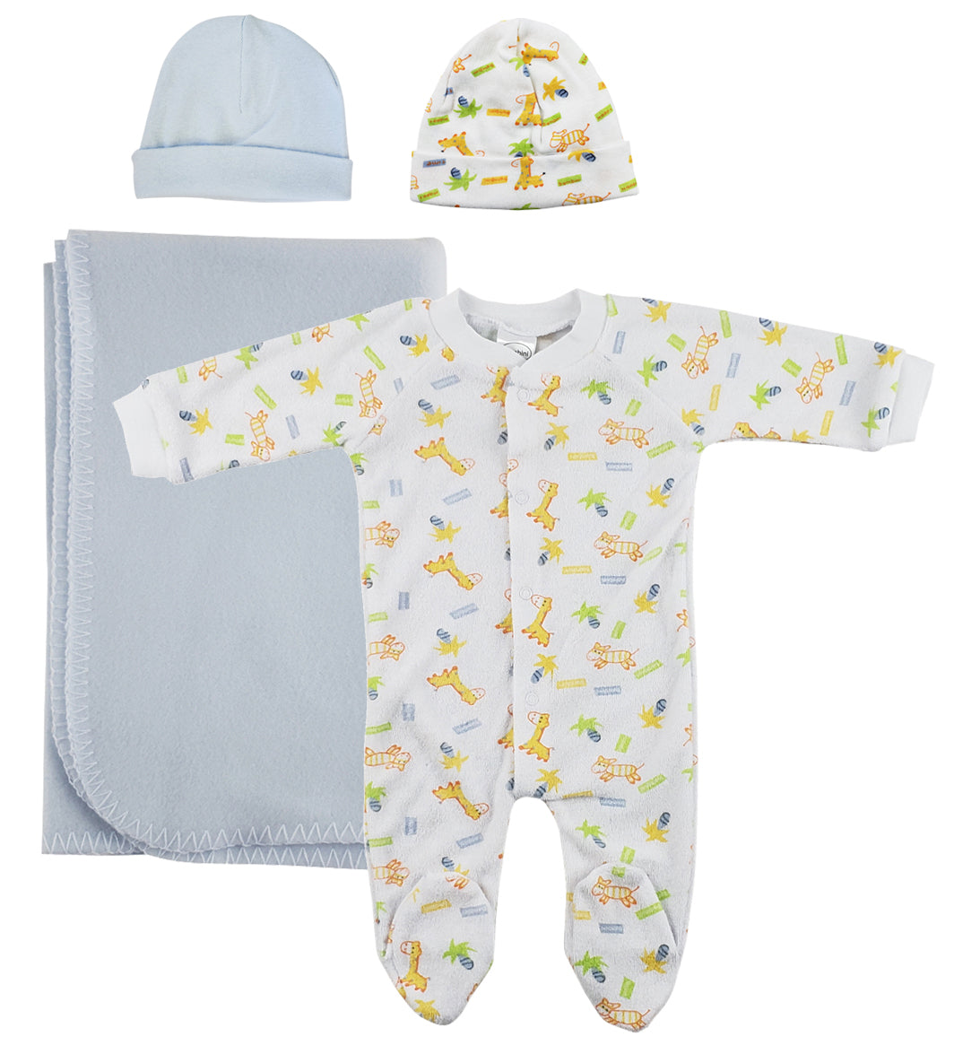 Boy Newborn Baby 4 Pc Layette Sets