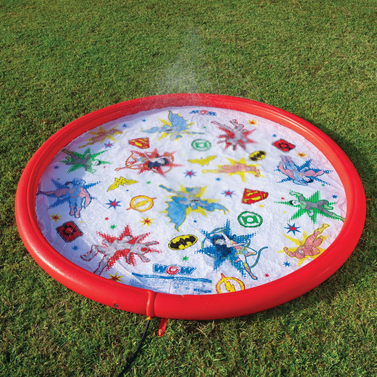 WOW Sports DC Comics Justice League 12ft Splash Pad and Wading Pool (22-WSM-4155-WOW) by Jupiter Gear