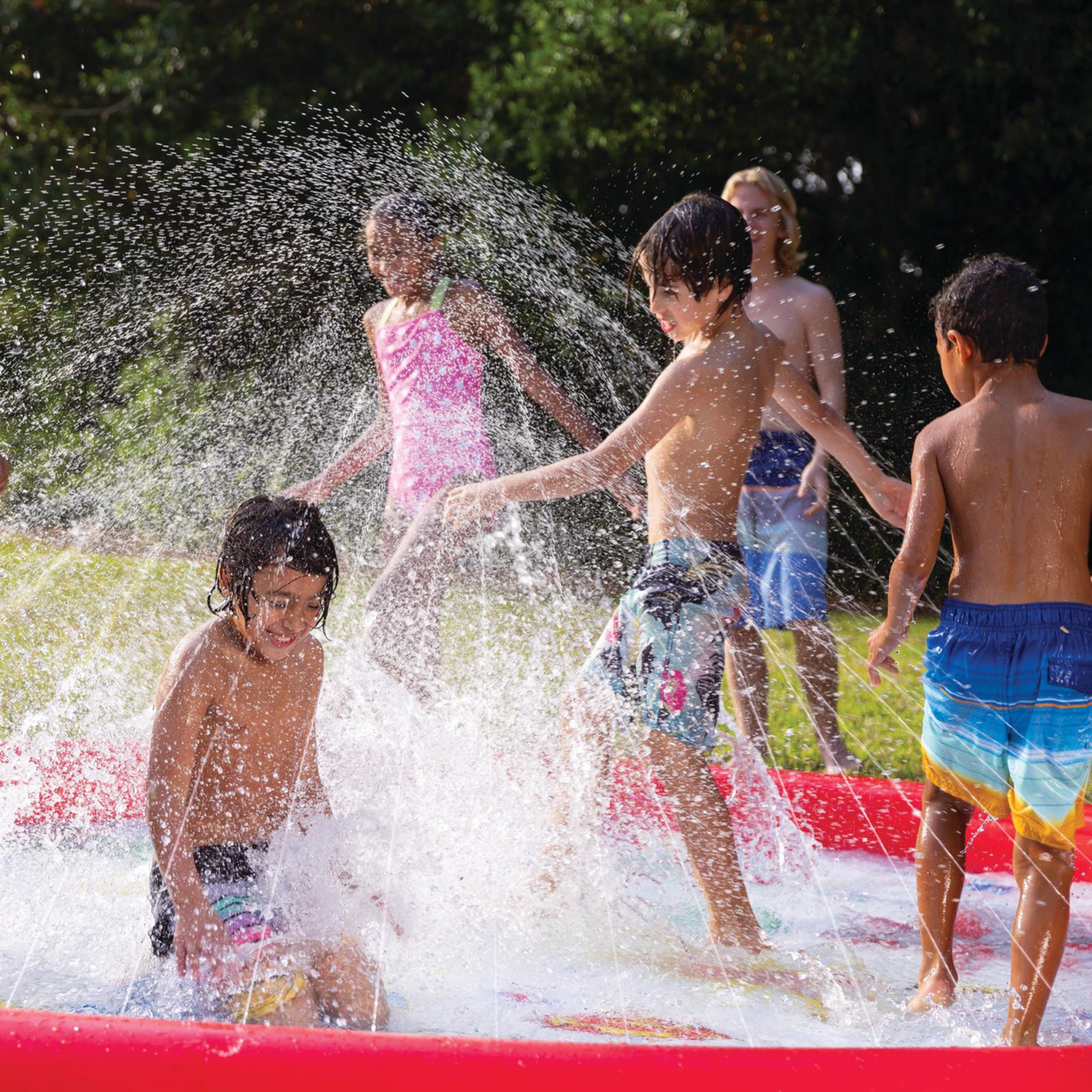 WOW Sports DC Comics Justice League 12ft Splash Pad and Wading Pool (22-WSM-4155-WOW) by Jupiter Gear