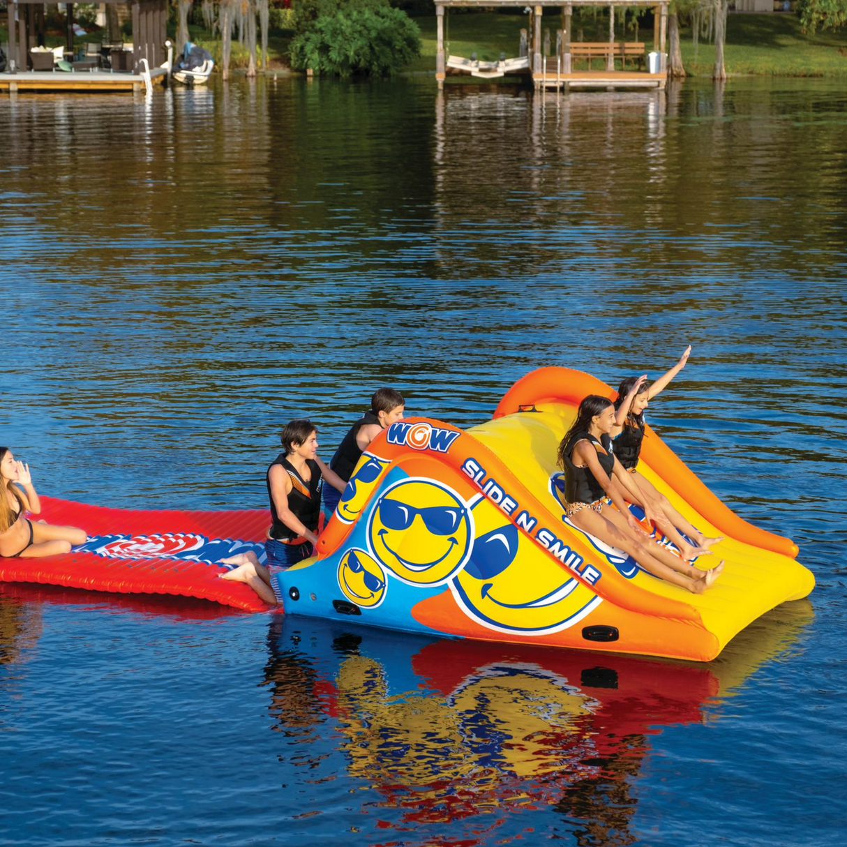WOW Sports Slide and Water Walkway Slide N Smile Combo (22-WIL-4240-X-WOW) by Jupiter Gear