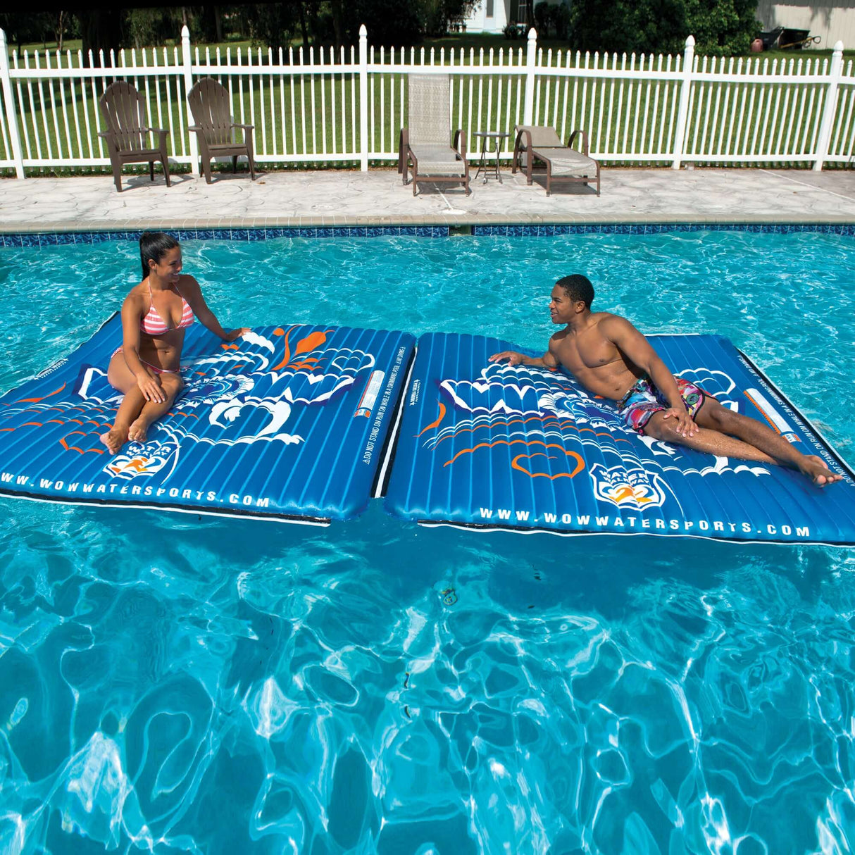 WOW Sports Floating Water Mat For The Pool and Lake - 6X6 Ft. (14-2080) by Jupiter Gear