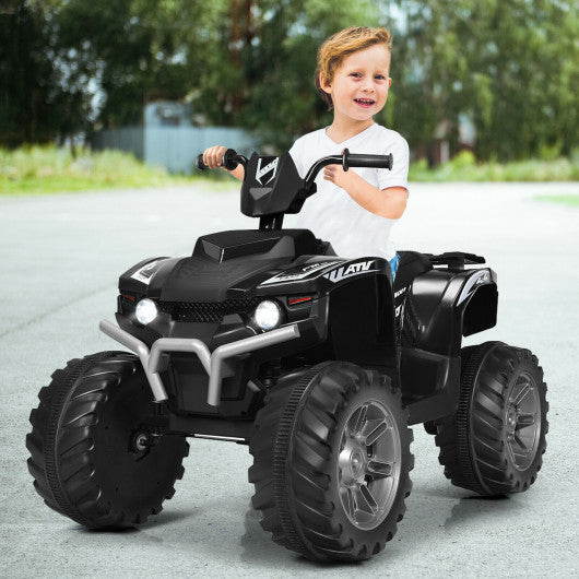 12V Kids 4-Wheeler ATV Quad Ride On Car -Black