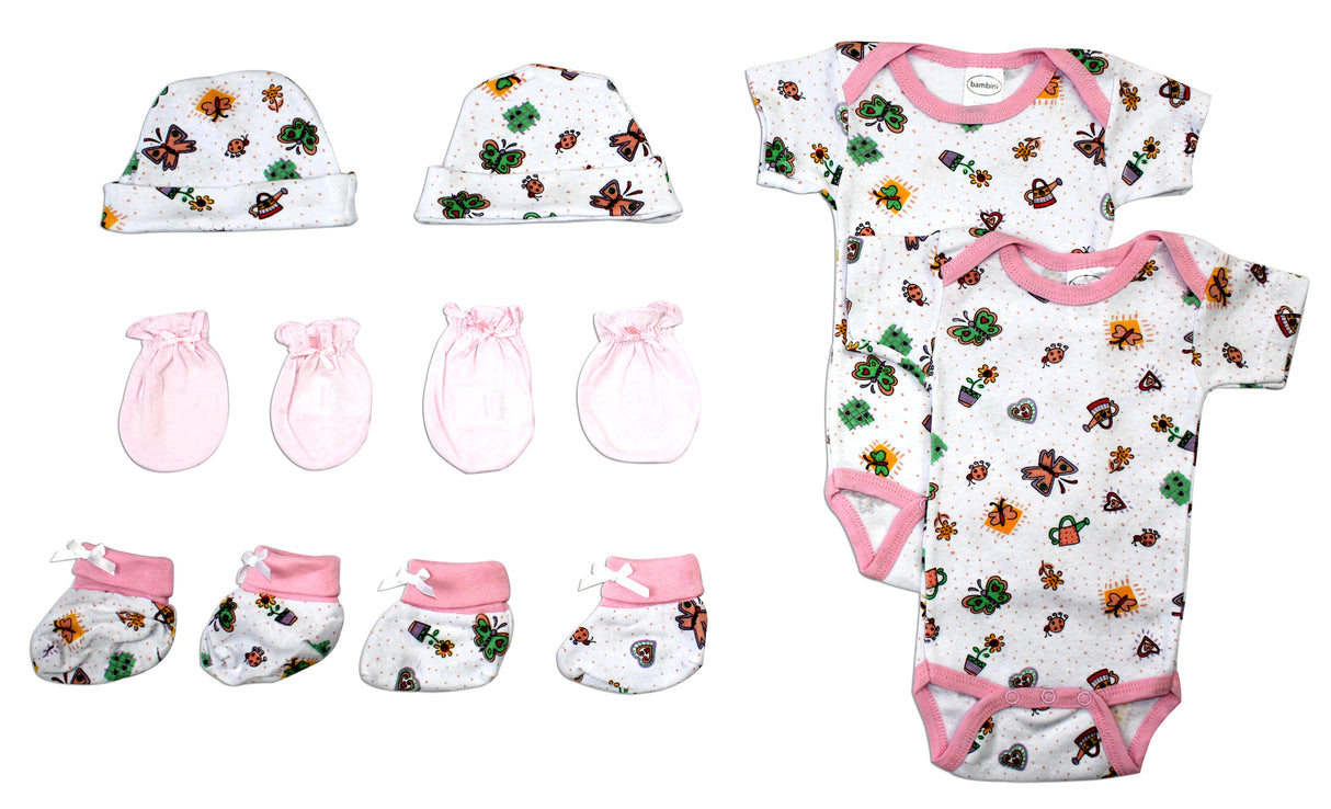 Newborn Baby Girls 8 Pc Layette Baby Shower Gift Set