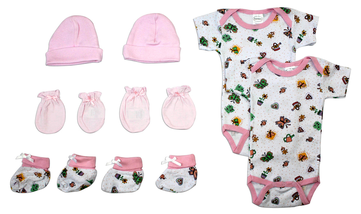 Newborn Baby Girls 8 Pc Layette Baby Shower Gift Set
