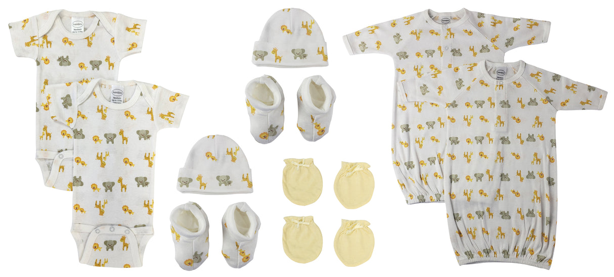 Unisex Newborn Baby 10 Pc Layette Sets