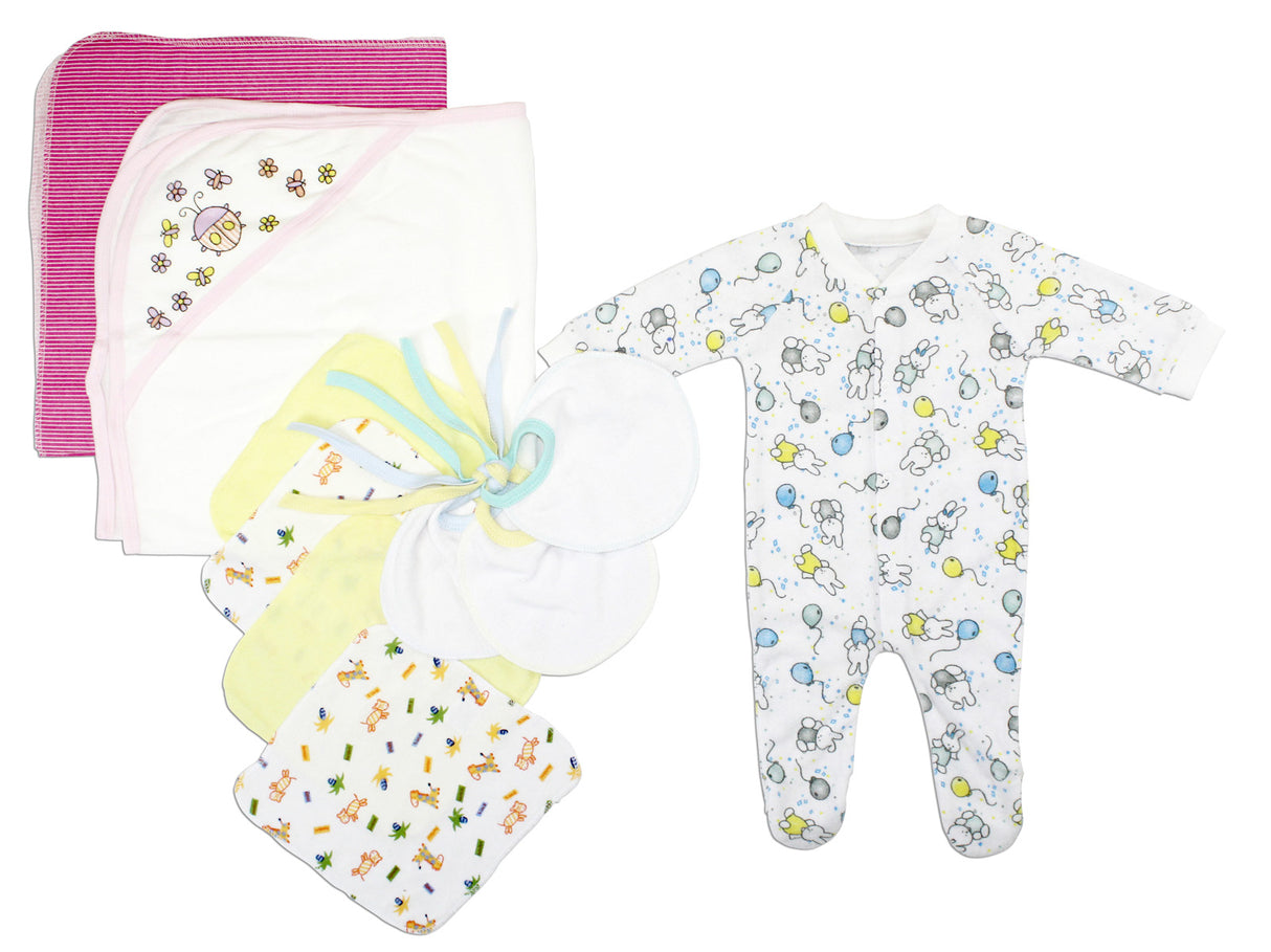 Newborn Baby Girls 10 Pc Layette Baby Shower Gift Set