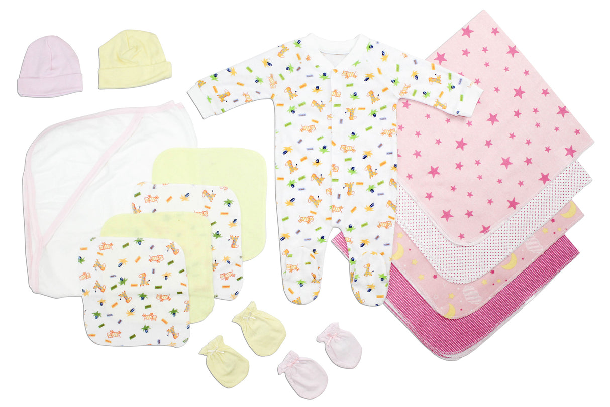 Newborn Baby Girls 14 Pc Layette Baby Shower Gift Set