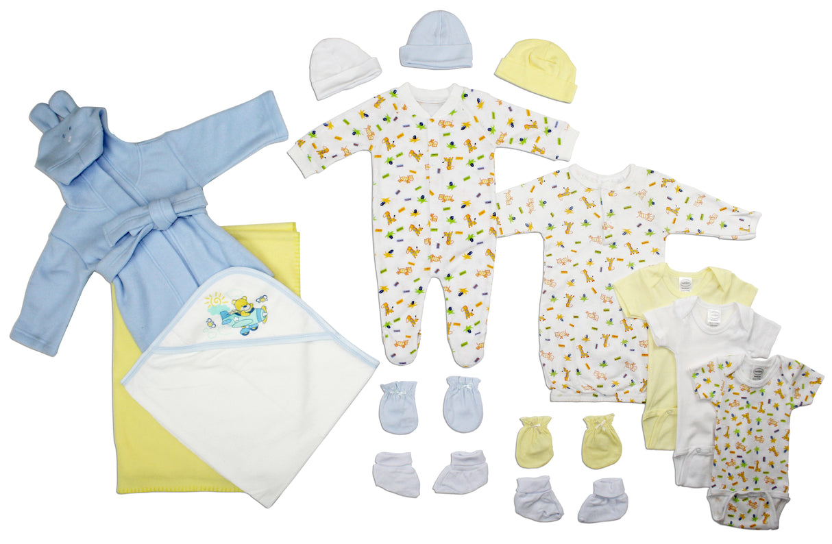 Newborn Baby Boys 15 Pc Layette Baby Shower Gift Set