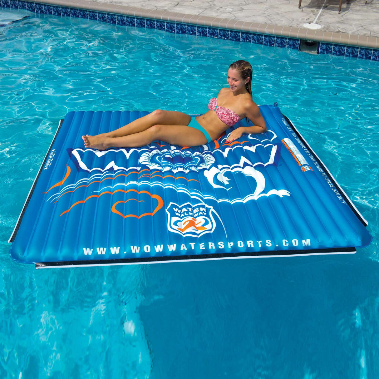 WOW Sports Floating Water Mat For The Pool and Lake - 6X6 Ft. (14-2080) by Jupiter Gear