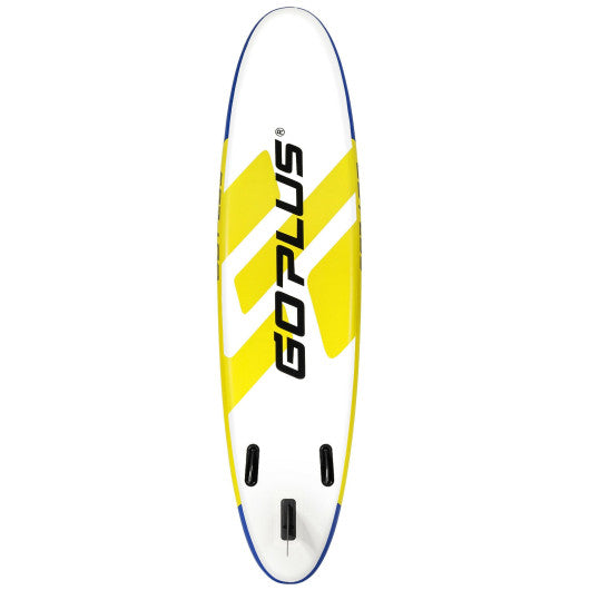11 Feet Inflatable Stand Up Paddle Board with Aluminum Paddle-Yellow