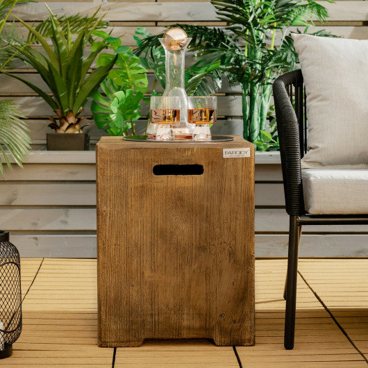 16" Outdoor Hideaway Table Cover for Standard 20 LBS Propane Tank-B