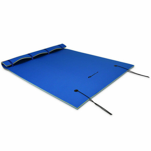 9' x 6' 3 Layer Floating Water Pad Foam Mat -Blue