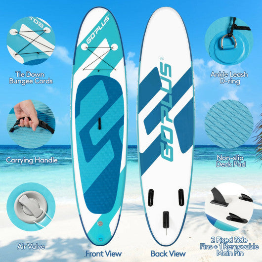 10 Feet Inflatable Stand Up Paddle Board 6 Inch Thick with Accessory Pack