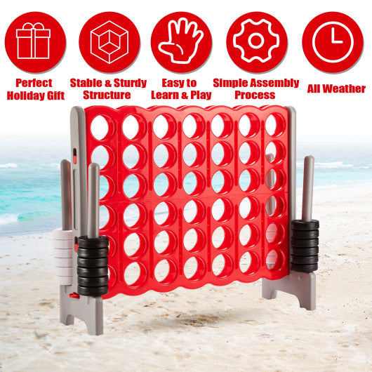 Jumbo 4-to-Score 4 in A Row Giant Game Set for Outdoor Indoor