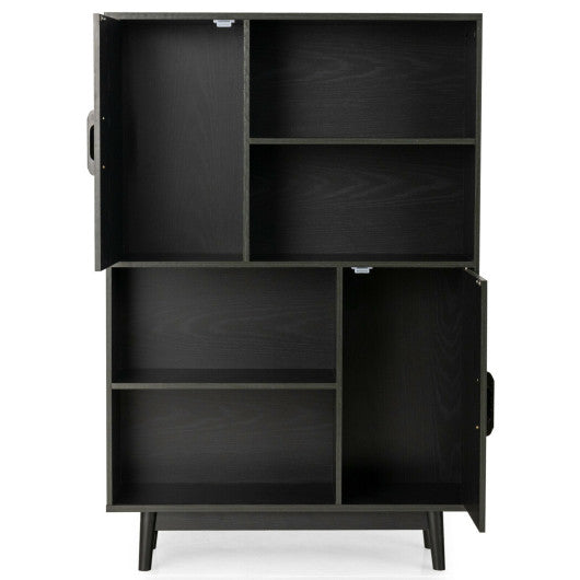 Sideboard Storage Cabinet with Door Shelf-Black