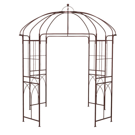 8.4 x 7 Feet Wide Birdcage Shape Garden Arbor