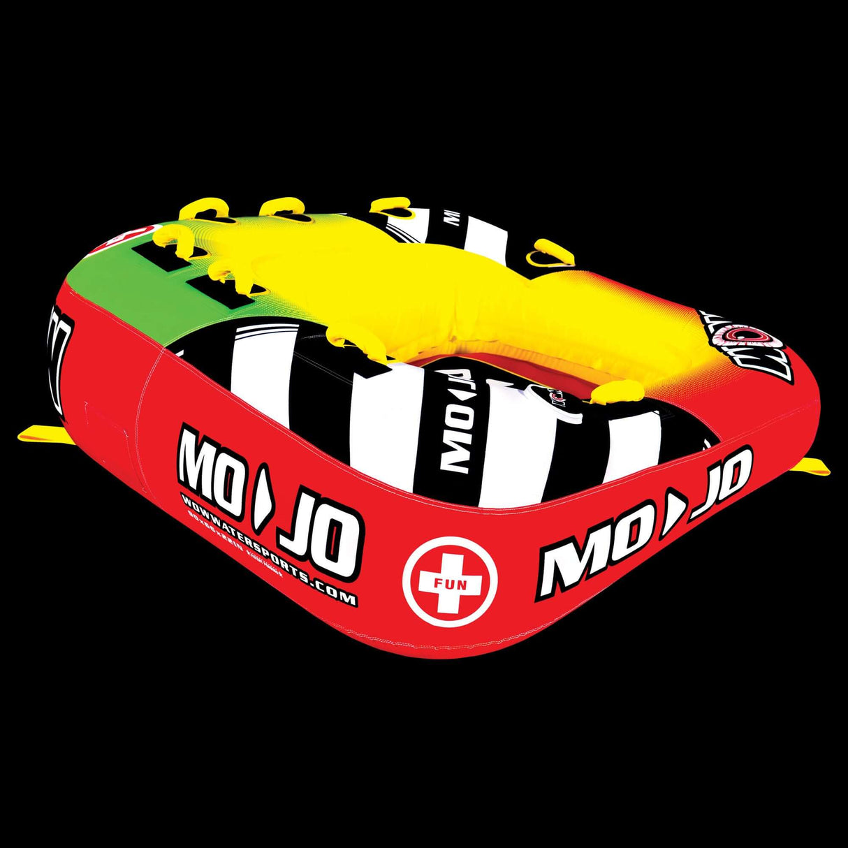 WOW Sports Mojo 1- 3 Person Towable Water Tube For Pool and Lake (16-1070) by Jupiter Gear