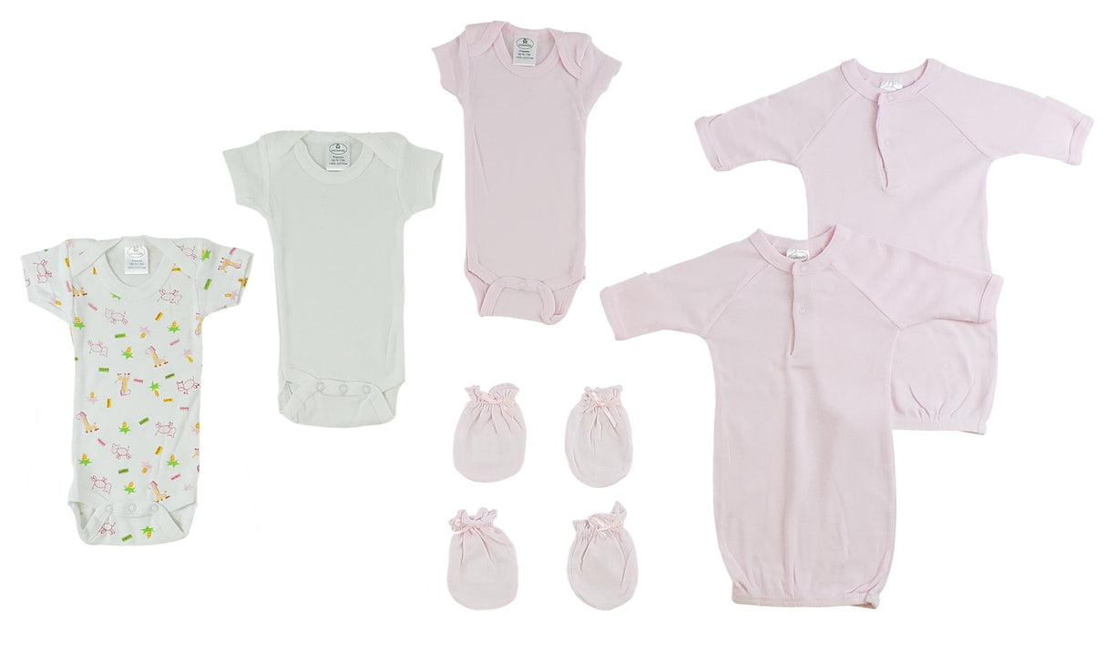 Preemie Girls One Piece, Gowns and MIttens