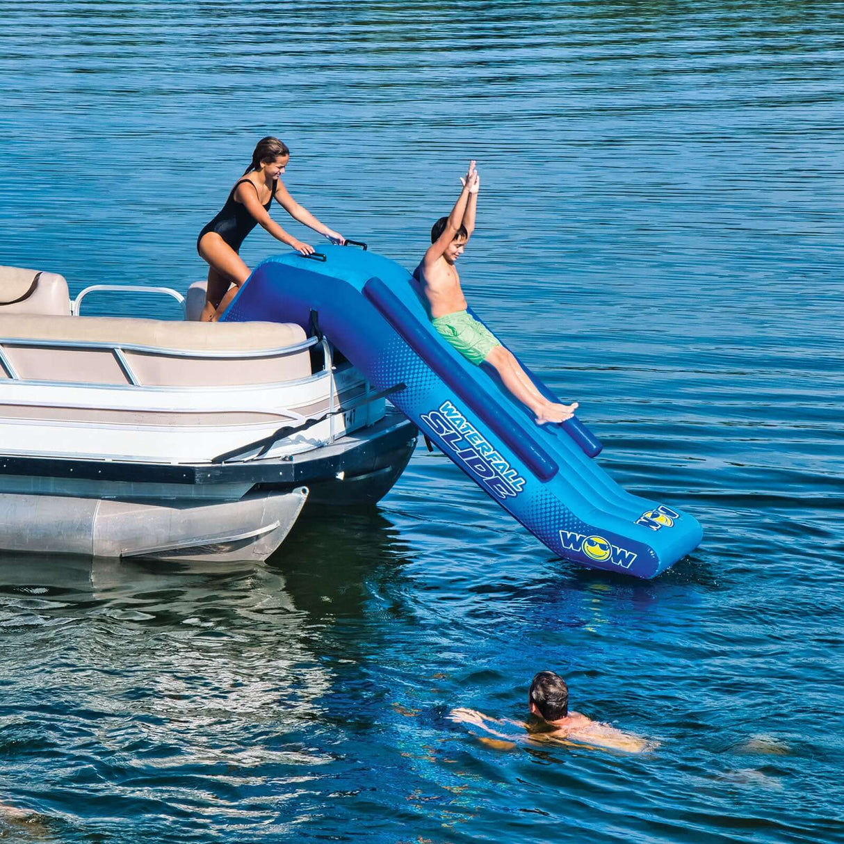 WOW Sports Pontoon Waterfall Slide (21-2070) by Jupiter Gear