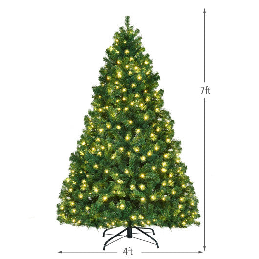 7 Feet PVC Artificial Christmas Tree with LED Lights