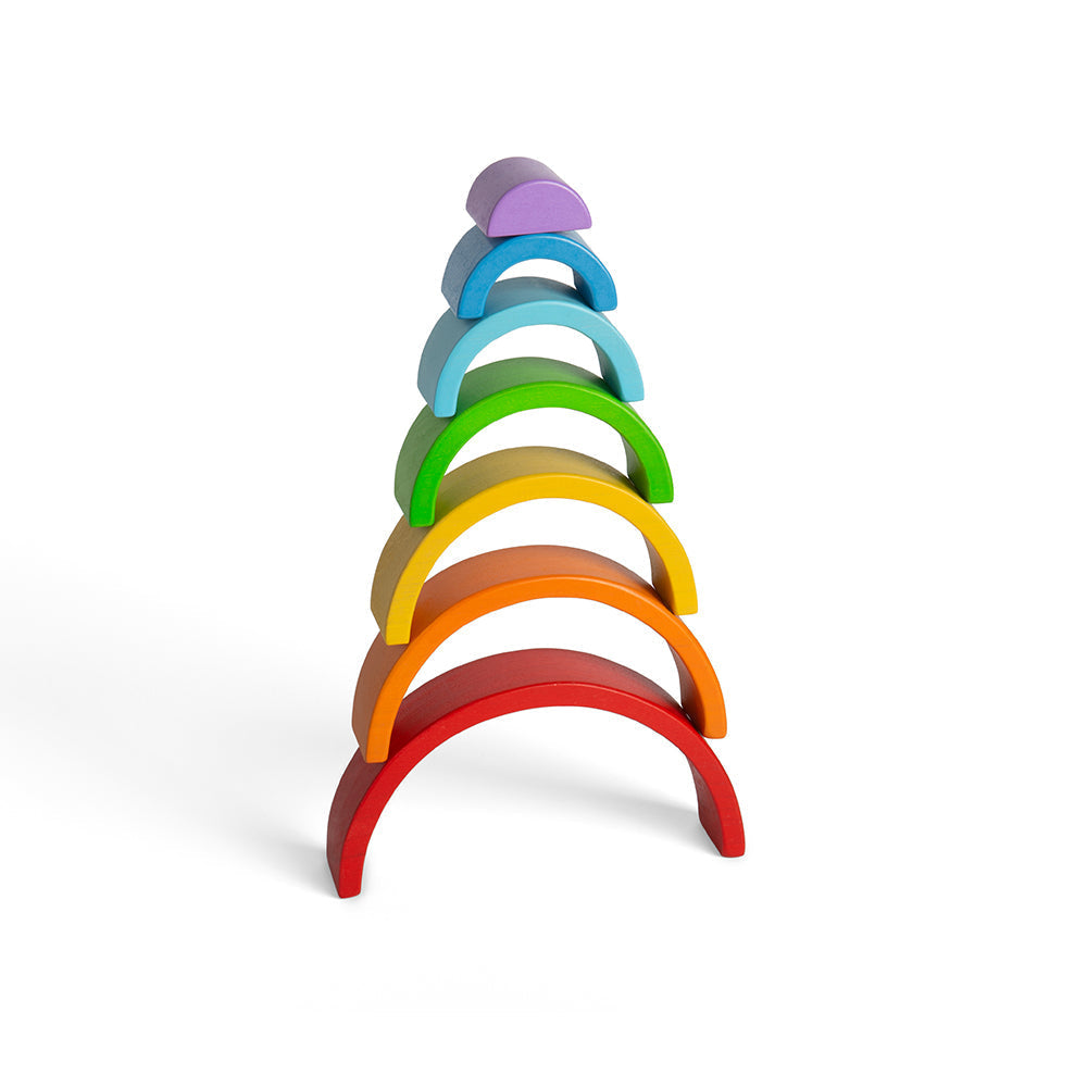 Wooden Stacking Rainbow - Small by Bigjigs Toys US