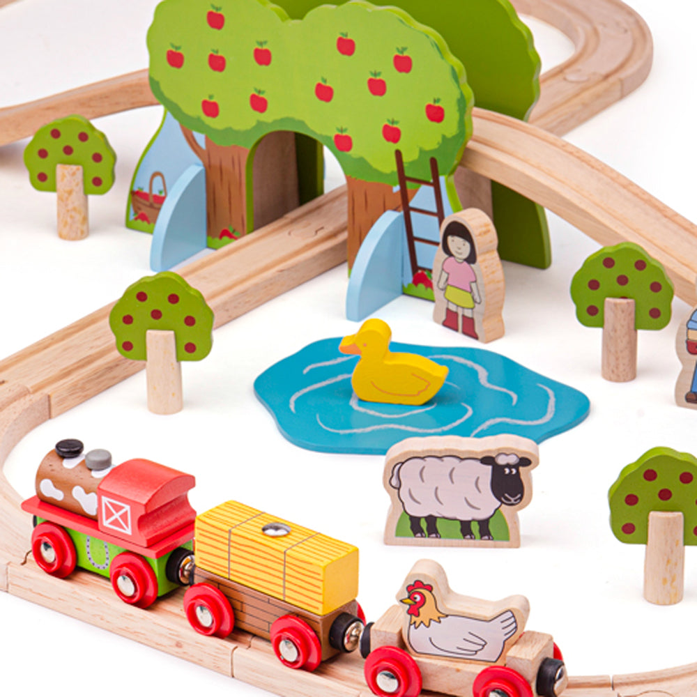 Farm Train Set by Bigjigs Toys US