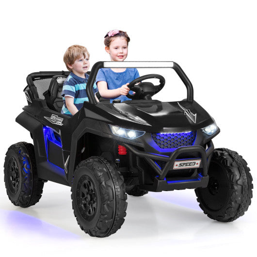 12V 2-Seater Kids Ride on UTV with Slow Start Function Music-Black