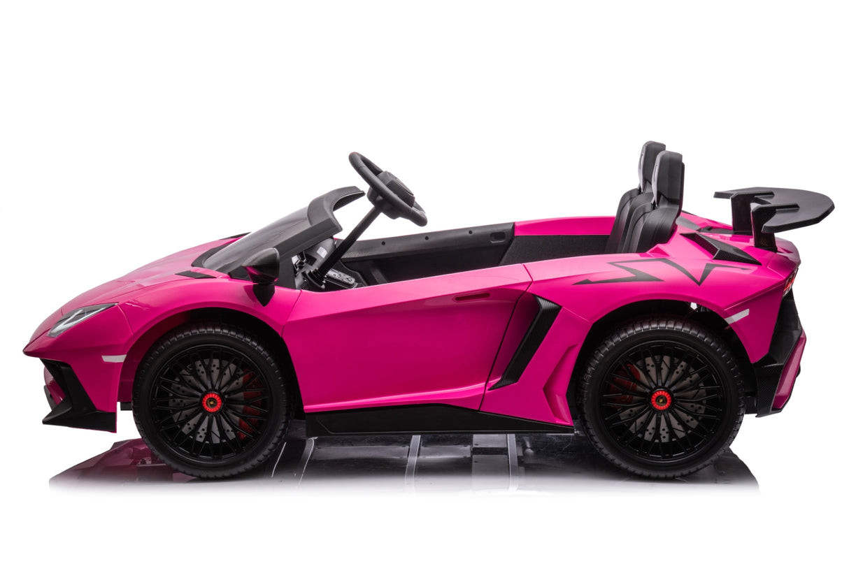 24V Lamborghini Aventador 2 Seater Ride on Car for Kids with Brushless Motor - DTI Direct USA