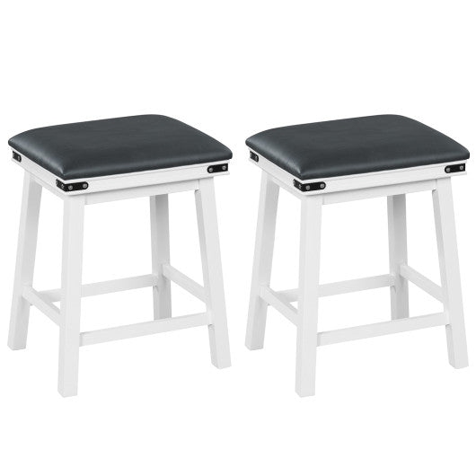 Set of 2 24/30 Inch Dining Bar Stool with Acacia Wood Frame-24 inches