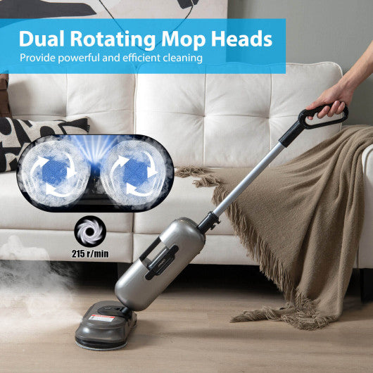 1100W Handheld Detachable Steam Mop with LED Headlights